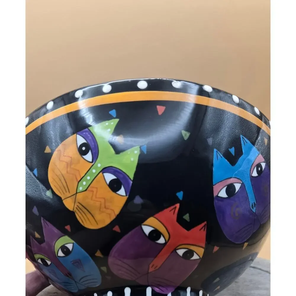 Bella Casa by Ganz with Laurel Burch Studio Cat Serving Footed Bowl